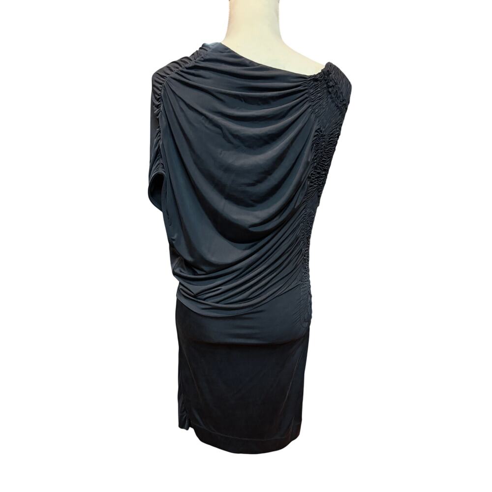 All Saints Black Spitalfields Cocktail Midi Dress Size 6 - Picture 3 of 14